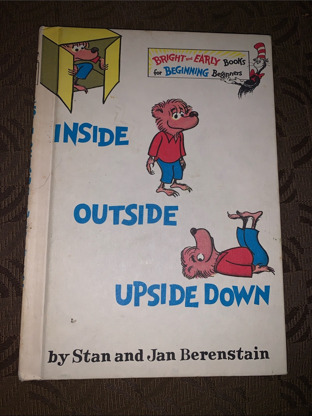 Inside Outside Upside Down by Stan and Jan Berenstain - White, Blue, Red